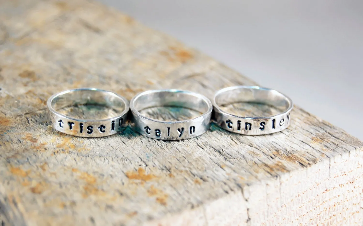 Personalized Stackable Name Ring, Personalized Stacking Rings, Personalized Stackable Mothers Ring, Personalized Name Ring,
