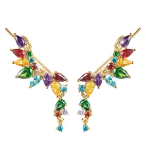 Prismatic Cascade Climber Earrings