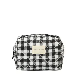 Quilted cosmetic case Black Gingham