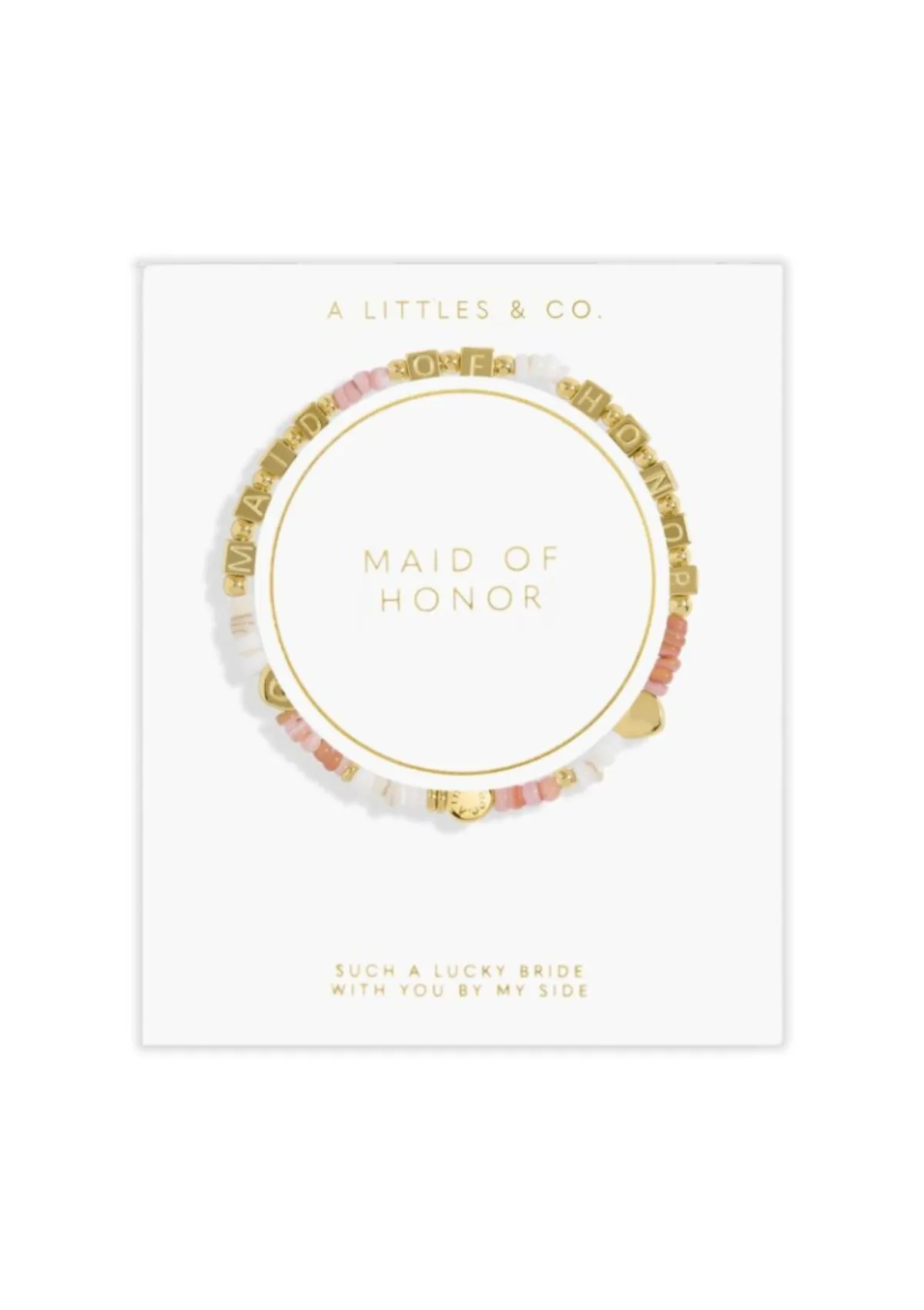 "Maid Of Honor" Gold Stretch Bracelet