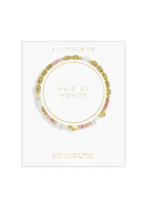 "Maid Of Honor" Gold Stretch Bracelet