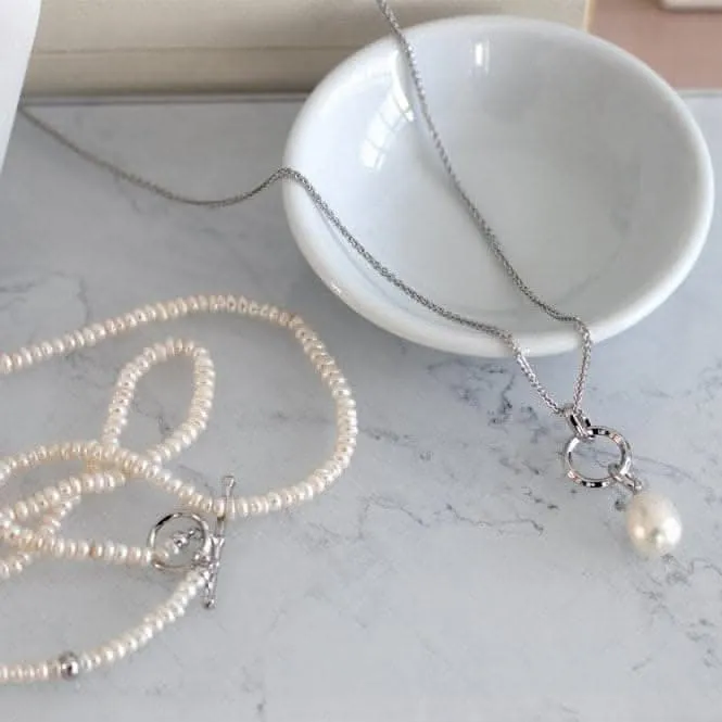 Revival Astoria Pearls Teardrop Pearl 22" Necklace 90431FP