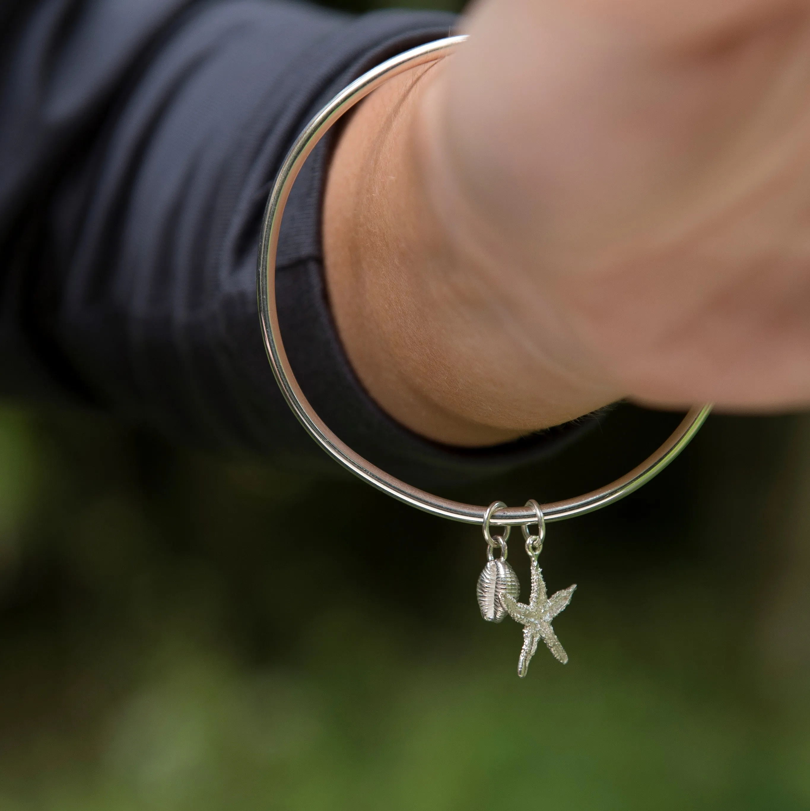 Rockpool Shell Bangle - Starfish & Cowrie