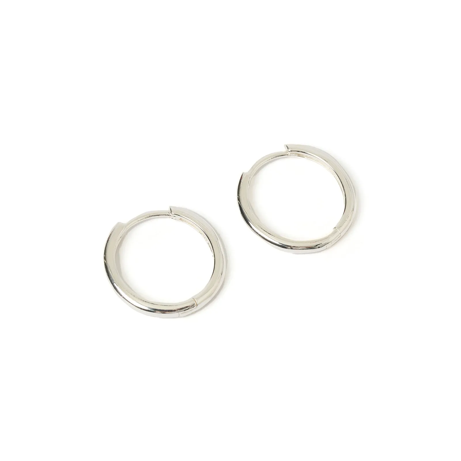 Scarlet Silver Hoop Earrings