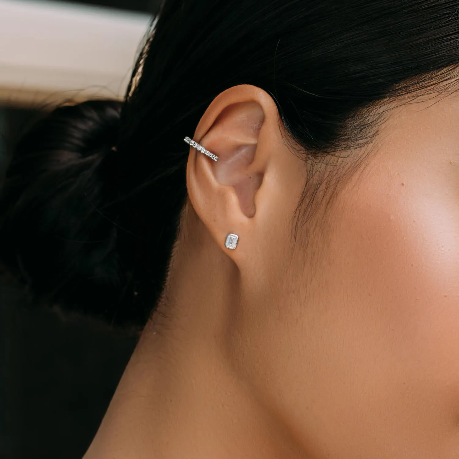 Silver Blanca Studs