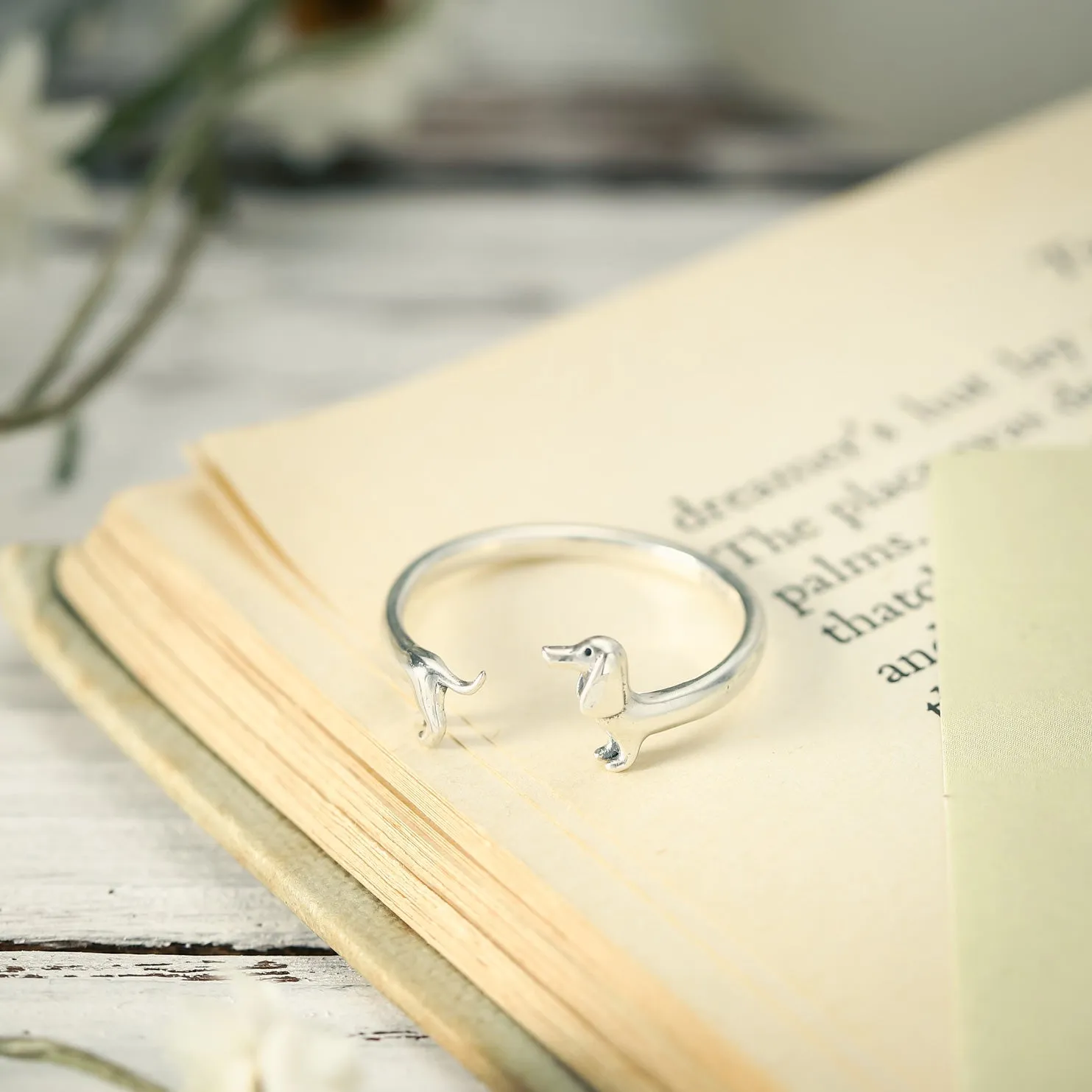 Silver Dachshund Ring