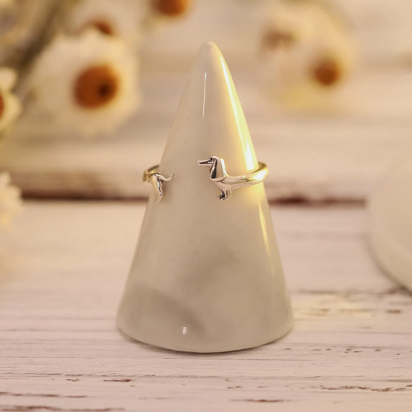 Silver Dachshund Ring