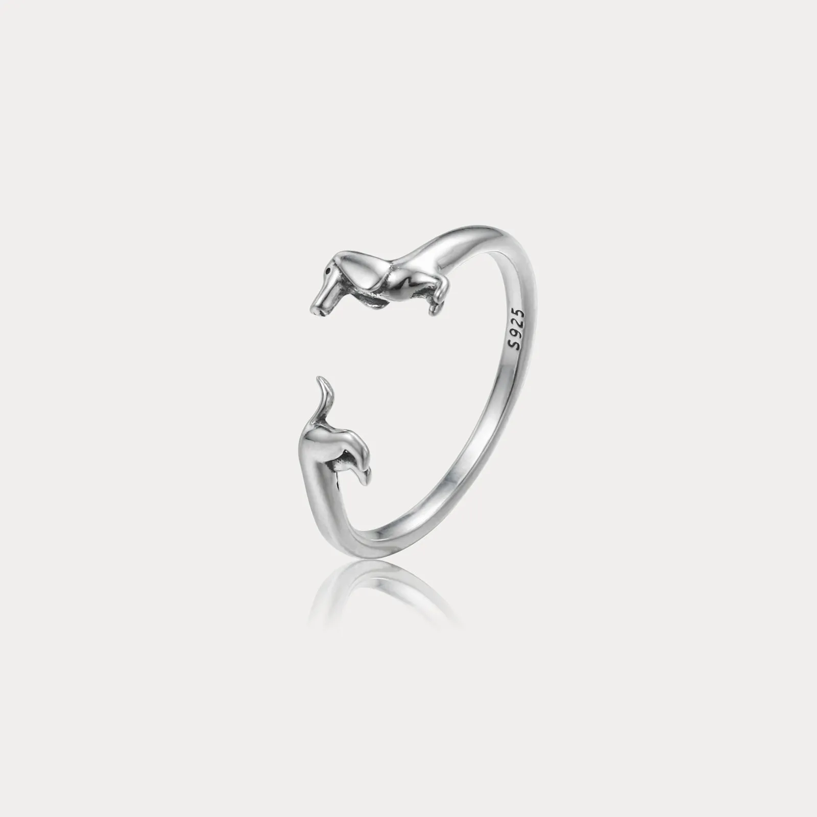 Silver Dachshund Ring