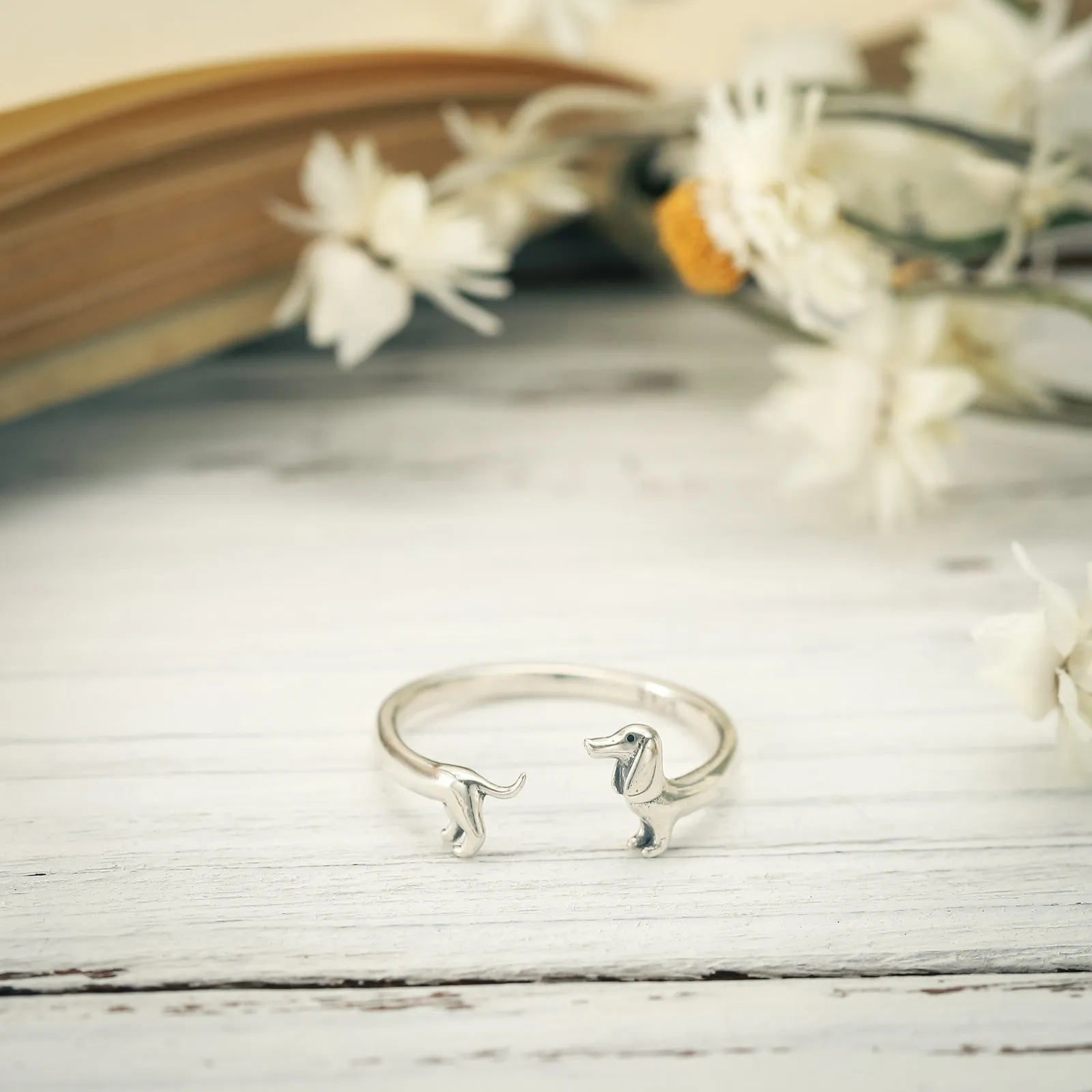 Silver Dachshund Ring