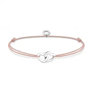 Silver Nylon Beige Bracelet LS121-173-19-L20V