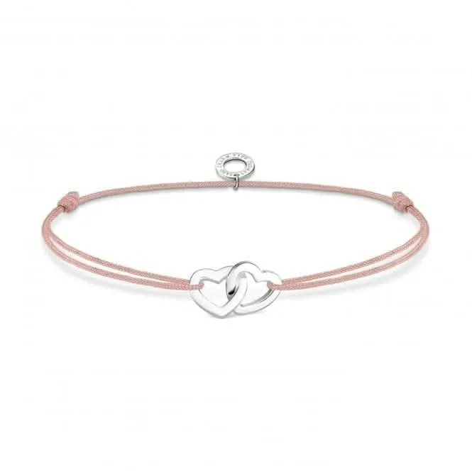 Silver Nylon Beige Bracelet LS121-173-19-L20V