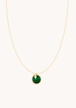 Snake Malachite Pendant With Chain W.