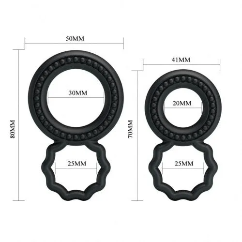 Soft Flexible Silicone Cock and Balls Penis Ring
