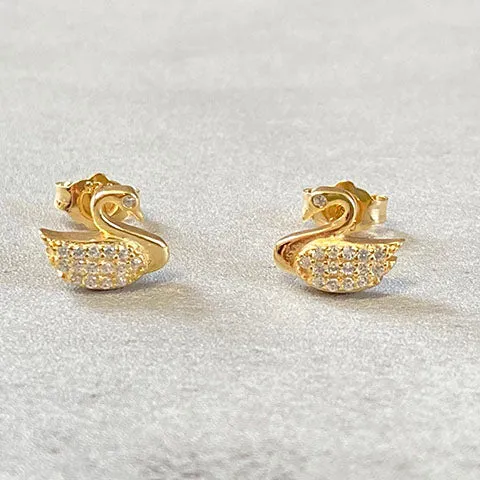 Sparkle Swan Earrings