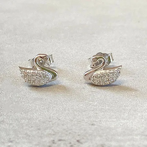 Sparkle Swan Earrings