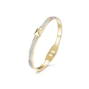 Square CZ Buckle Bangle