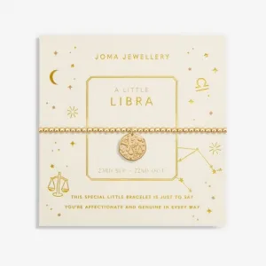 Star Sign A Little Libra Gold Plated 17.5cm Stretch Bracelet 6797