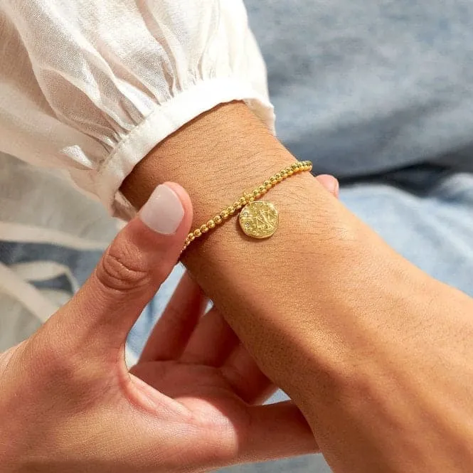 Star Sign A Little Libra Gold Plated 17.5cm Stretch Bracelet 6797