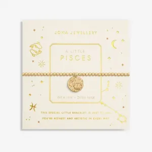 Star Sign A Little Pisces Gold Plated 17.5cm Stretch Bracelet 6802