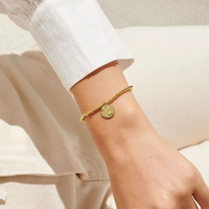 Star Sign A Little Pisces Gold Plated 17.5cm Stretch Bracelet 6802