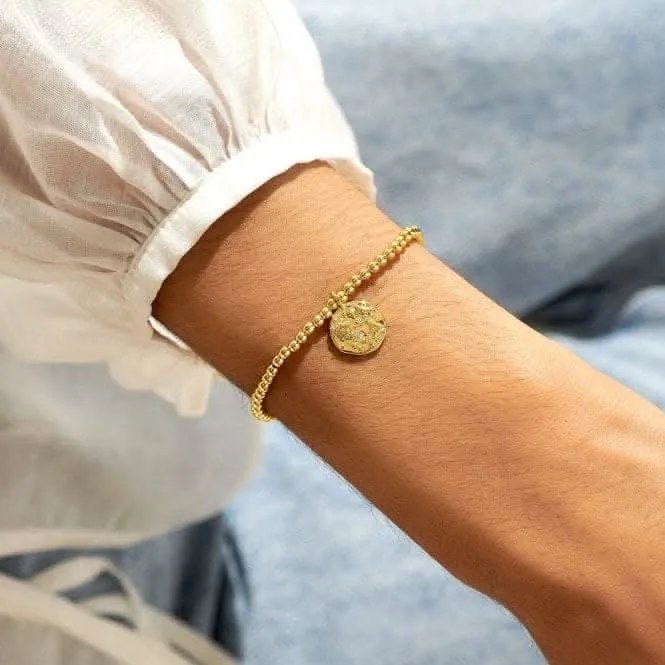 Star Sign A Little Virgo Gold Plated 17.5cm Stretch Bracelet 6796