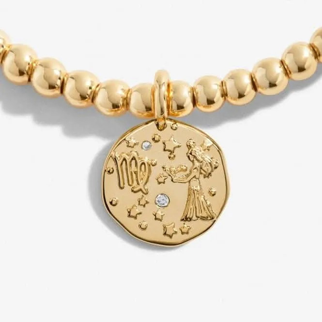 Star Sign A Little Virgo Gold Plated 17.5cm Stretch Bracelet 6796