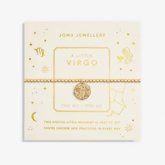 Star Sign A Little Virgo Gold Plated 17.5cm Stretch Bracelet 6796
