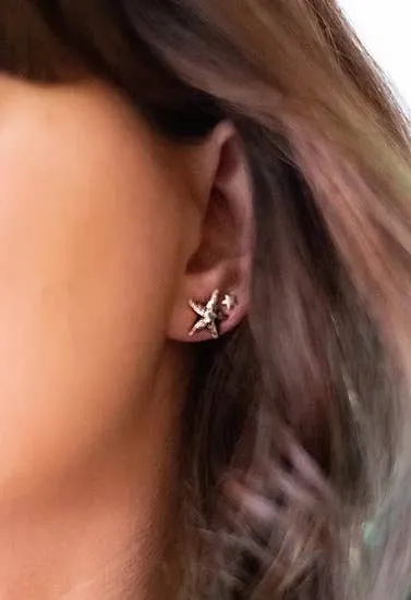 Starfish Studs: Silver