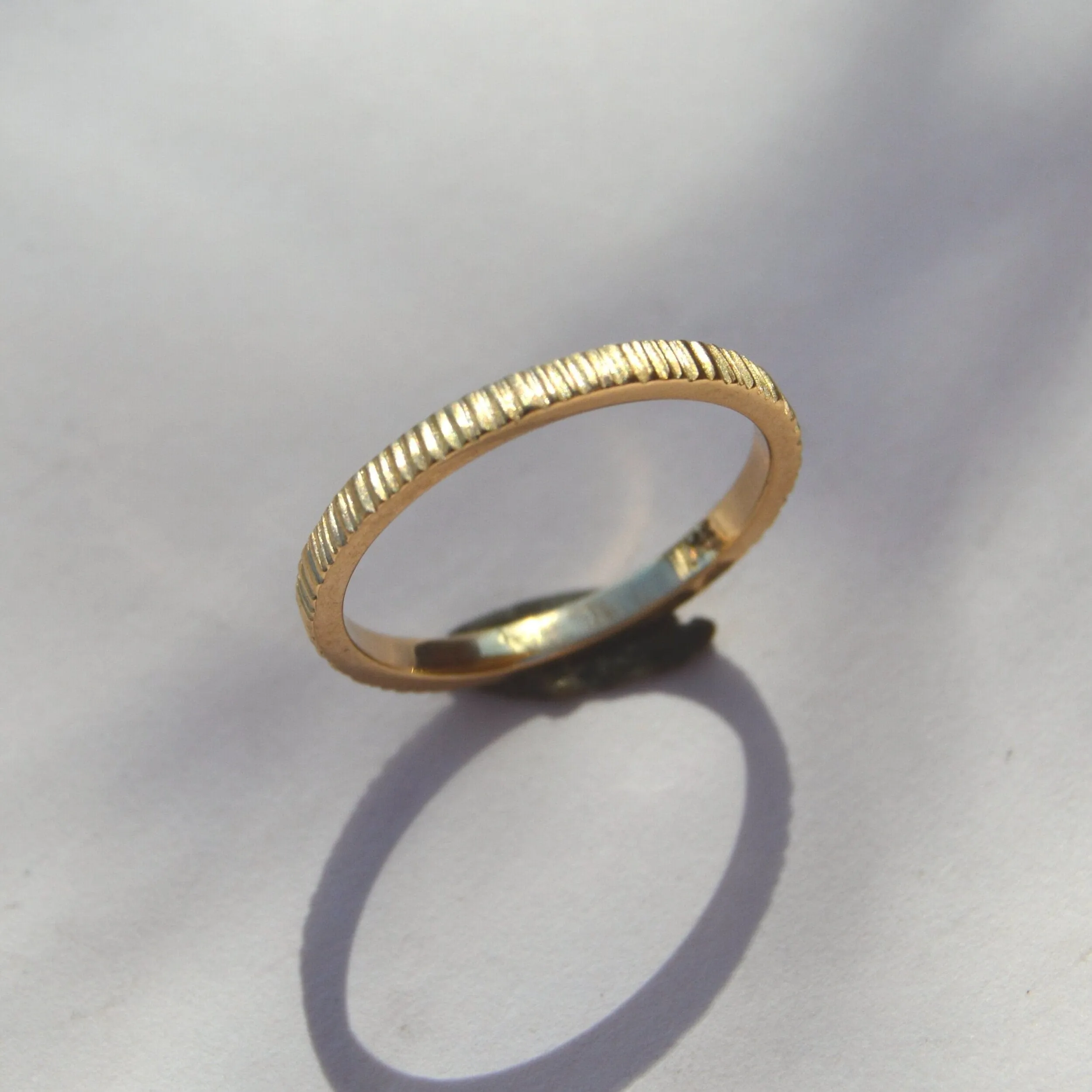 Staxx II Bark Gold Ring