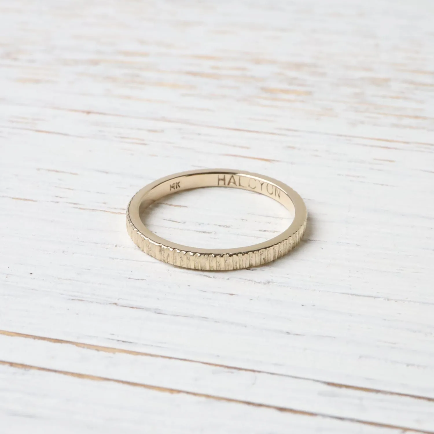 Staxx II Bark Gold Ring