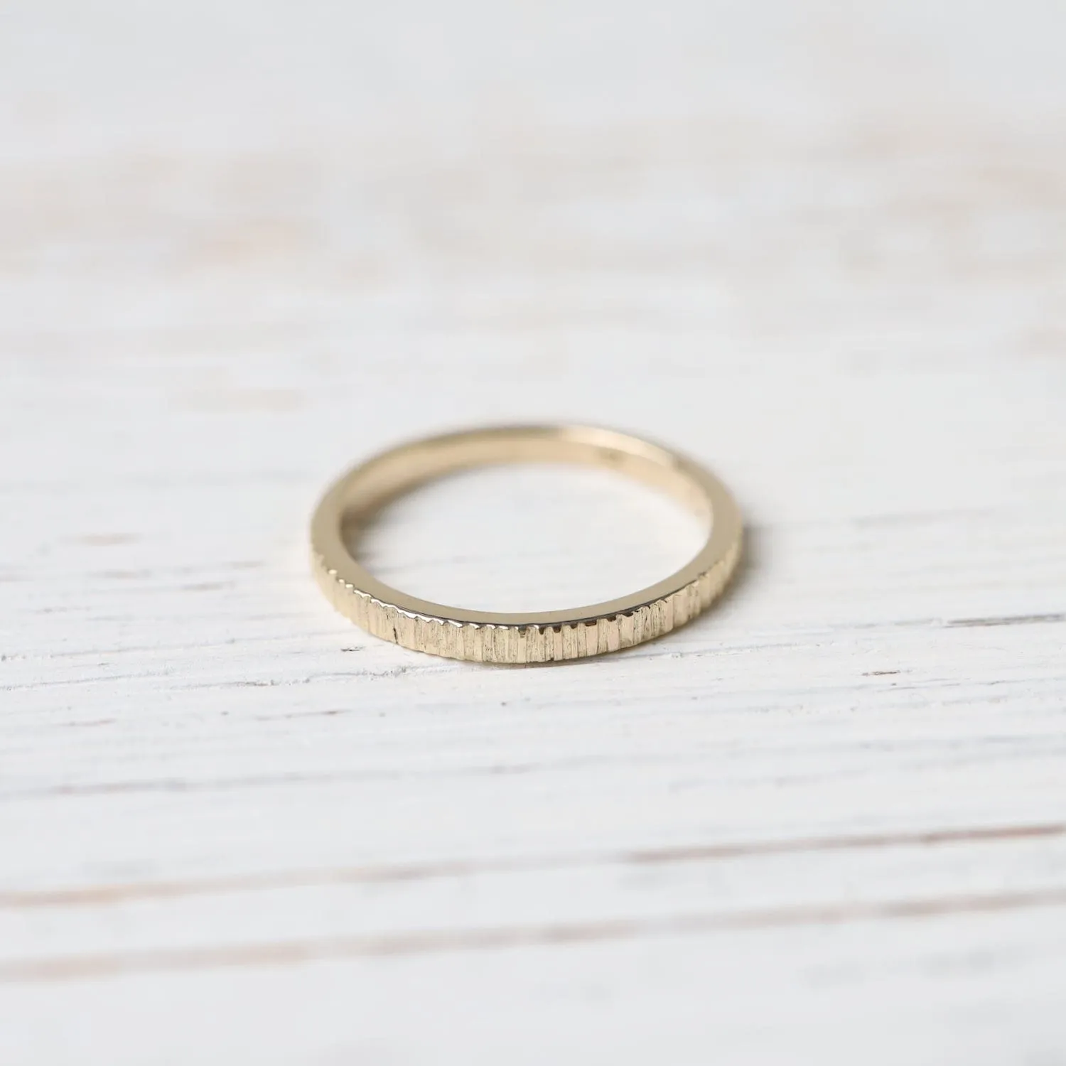 Staxx II Bark Gold Ring