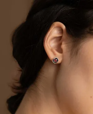 Sterling Silver Premium Pink Tourmaline Stud Earrings