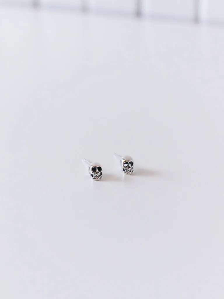 Sterling Skull Studs