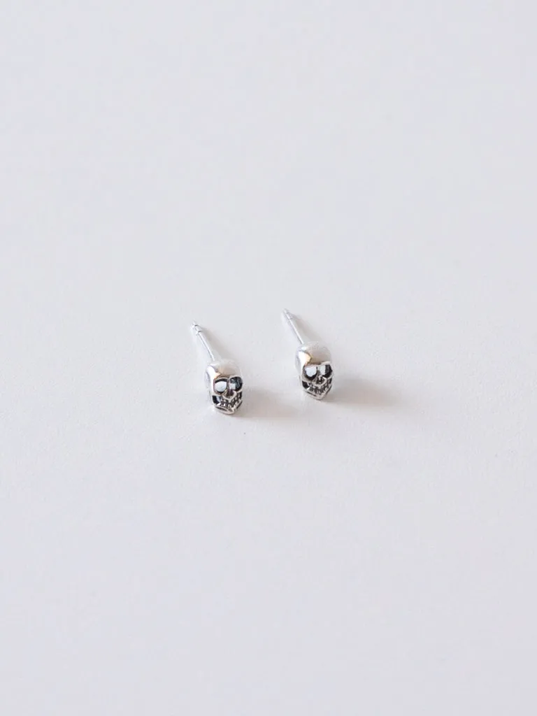 Sterling Skull Studs
