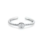 Stia Love Letters Droplet Initial Rings - Silver
