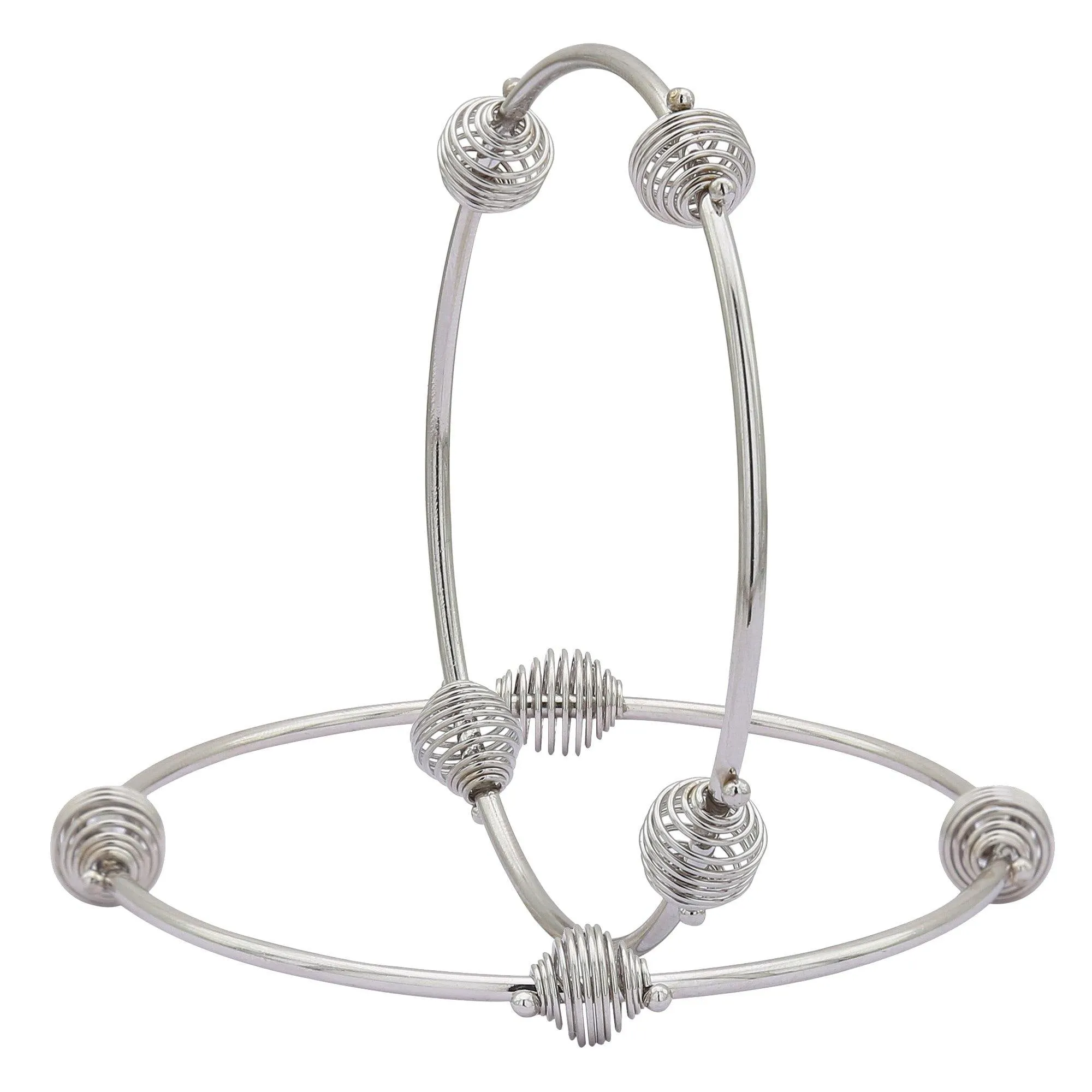 Sukriti Indian Antique Look Charming Party wear Silver Bangles for Girls & Women - Set of 12