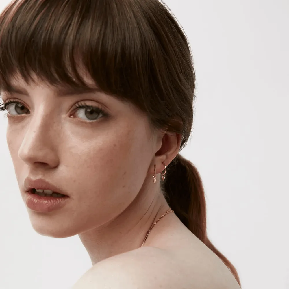 Superfine / Mini Spike Hoops / Silver