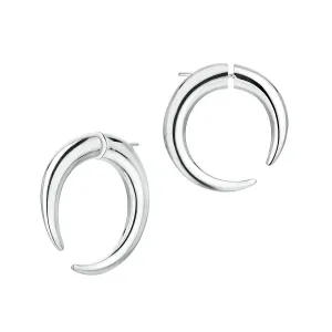 Talon Large Hoop Earrings - Silver