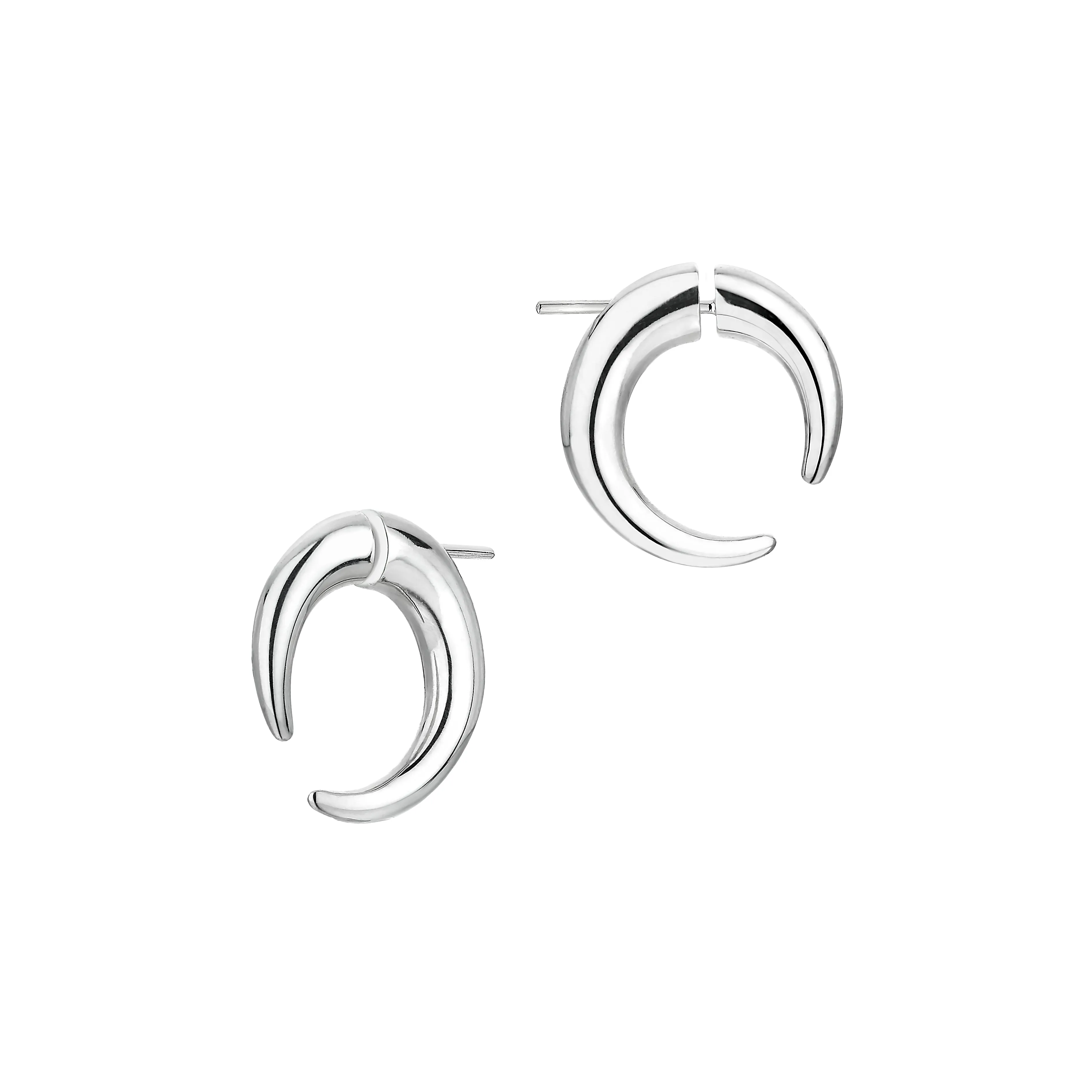 Talon Small Hoop Earrings - Silver