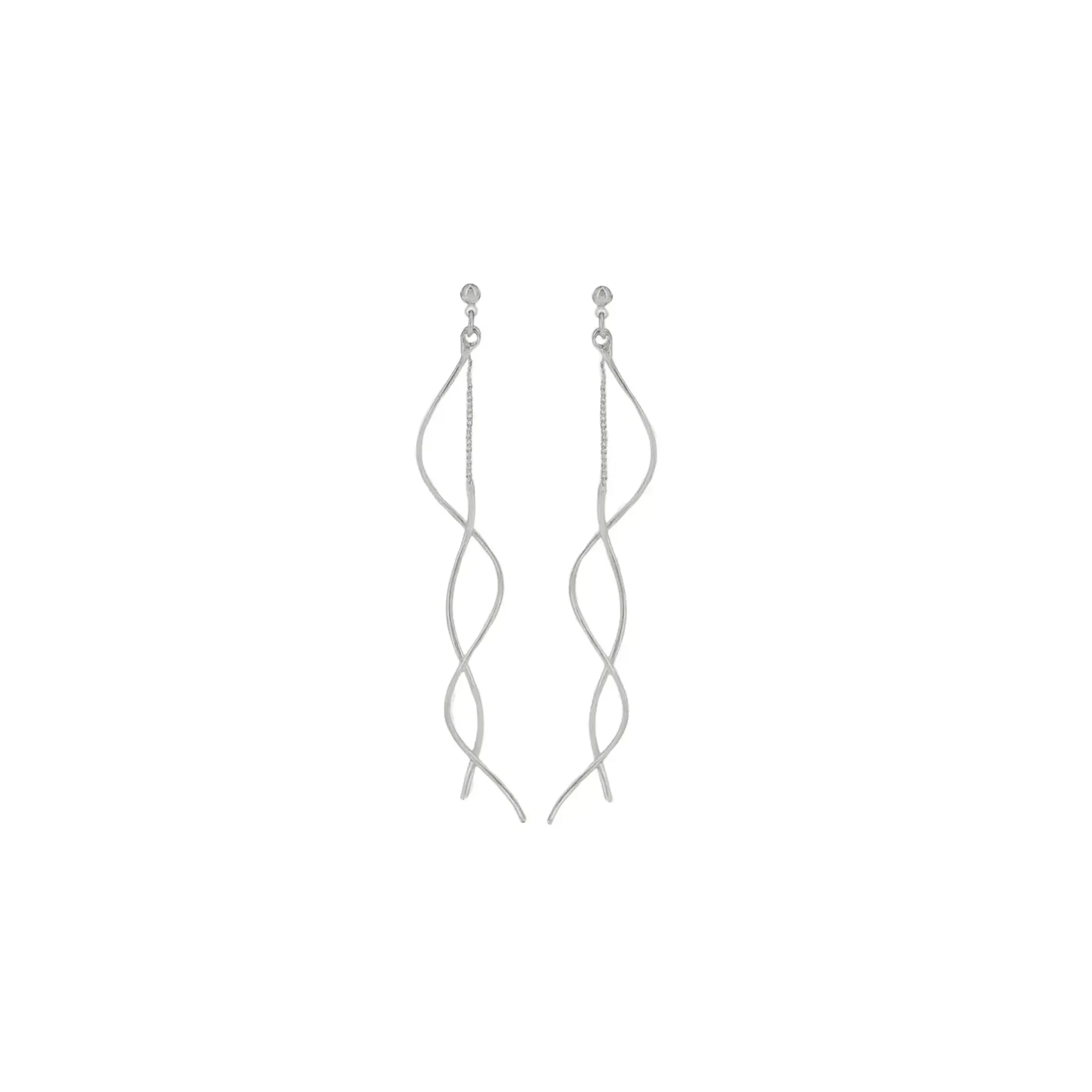 Tara Revolve Earring Rhodium Plating