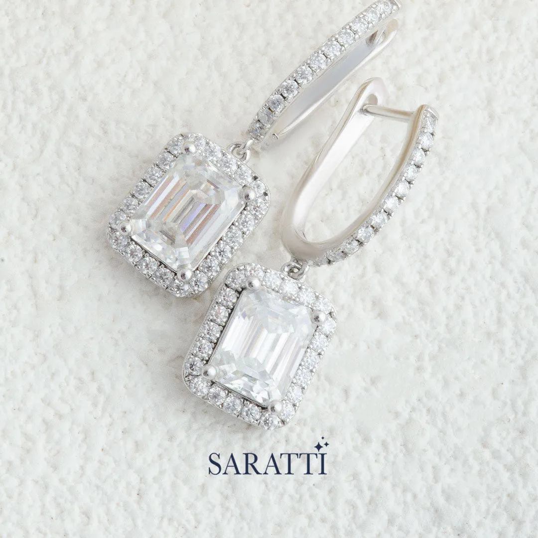The Elizabeth Emerald-Cut Drop Earrings