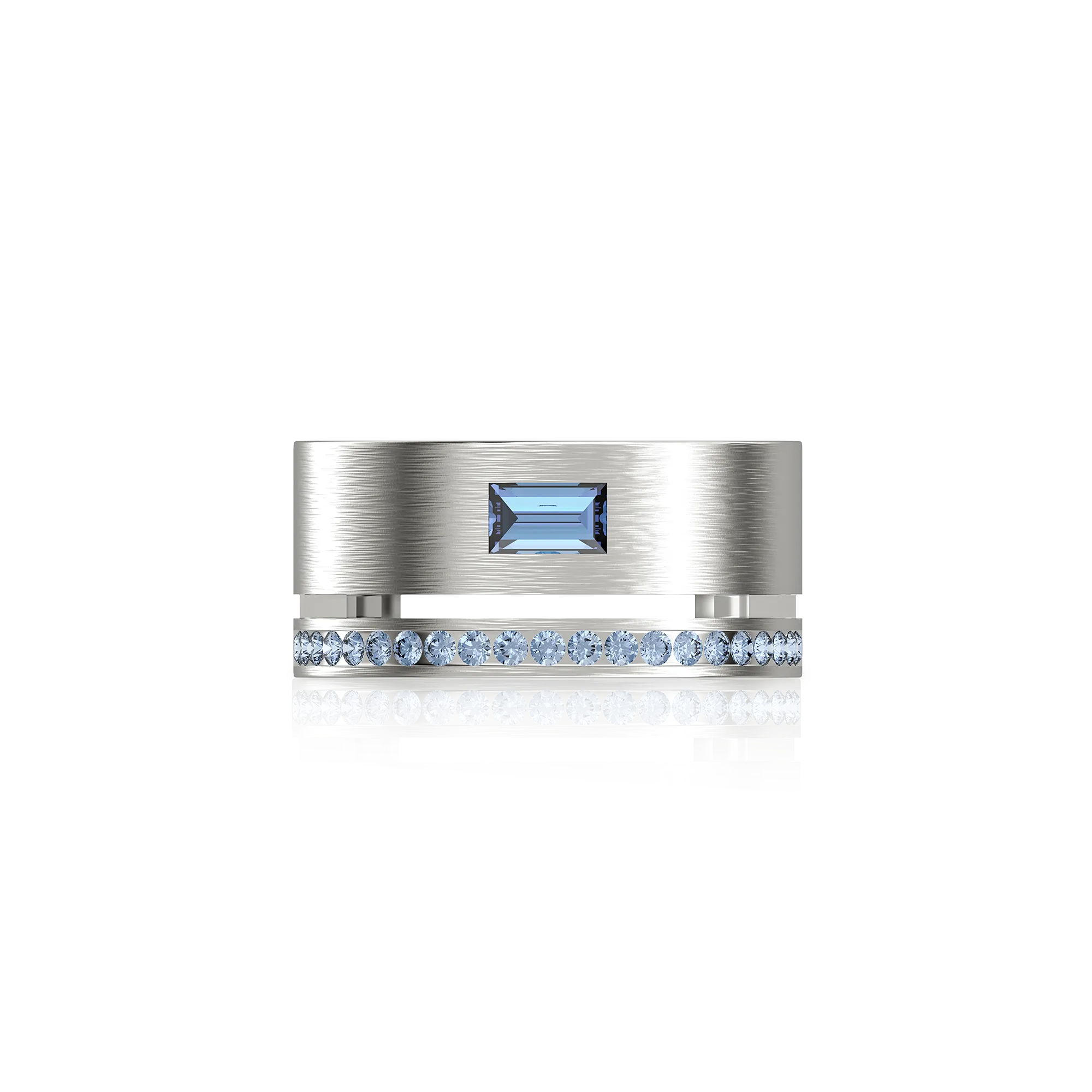 Timeless Gemstone Wide Band Ring