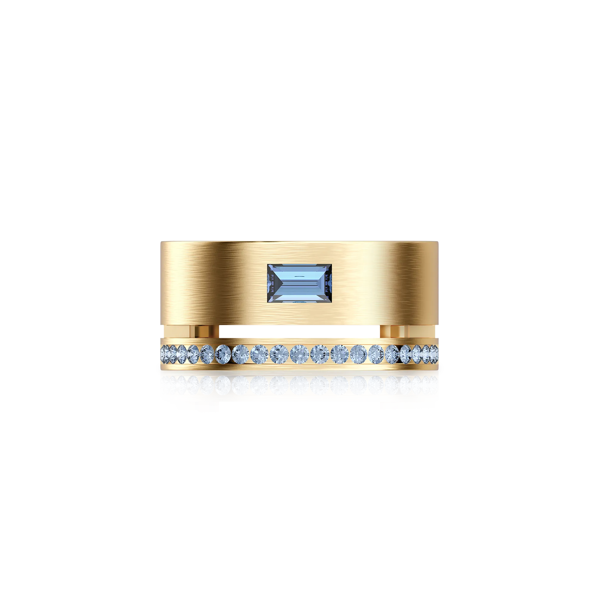 Timeless Gemstone Wide Band Ring