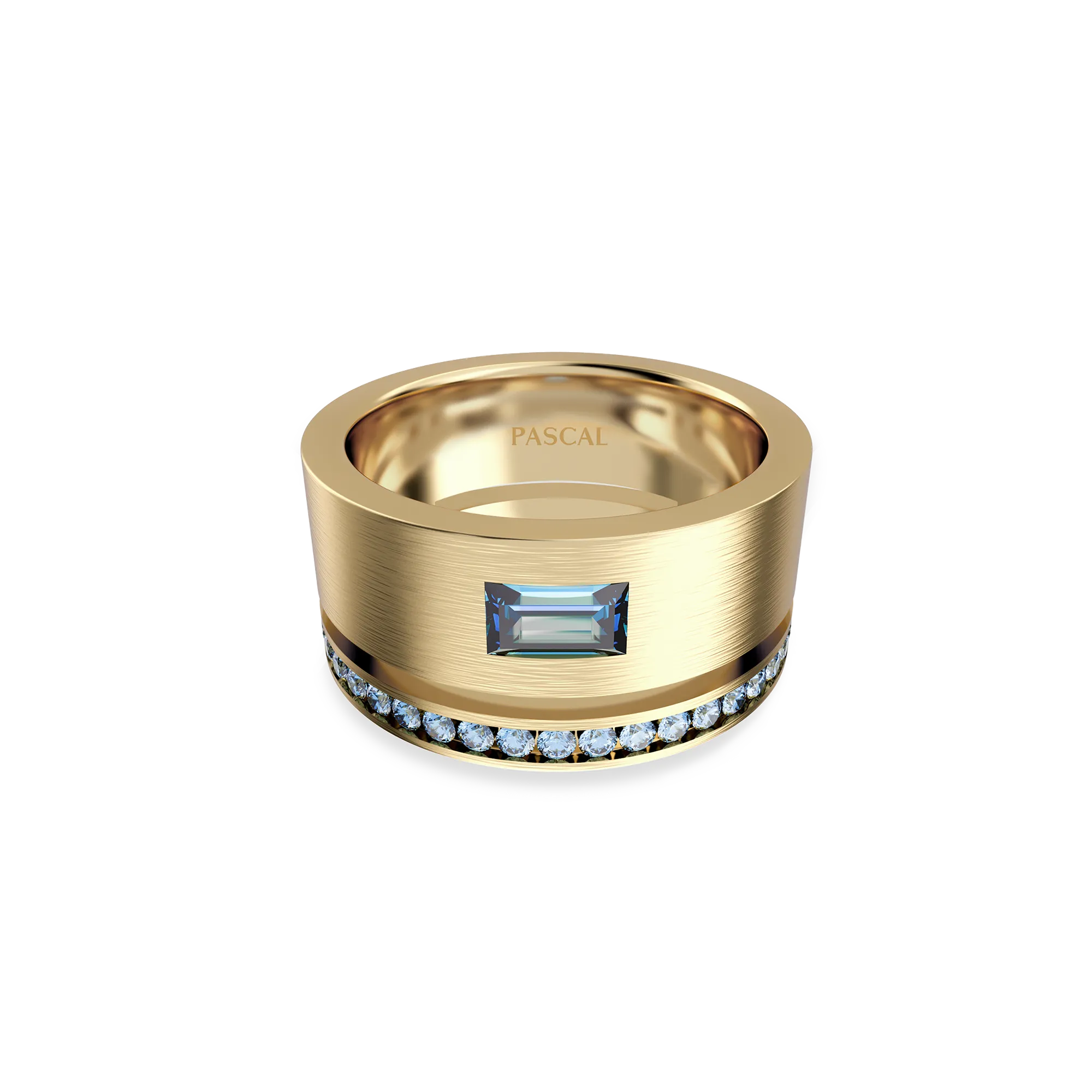 Timeless Gemstone Wide Band Ring