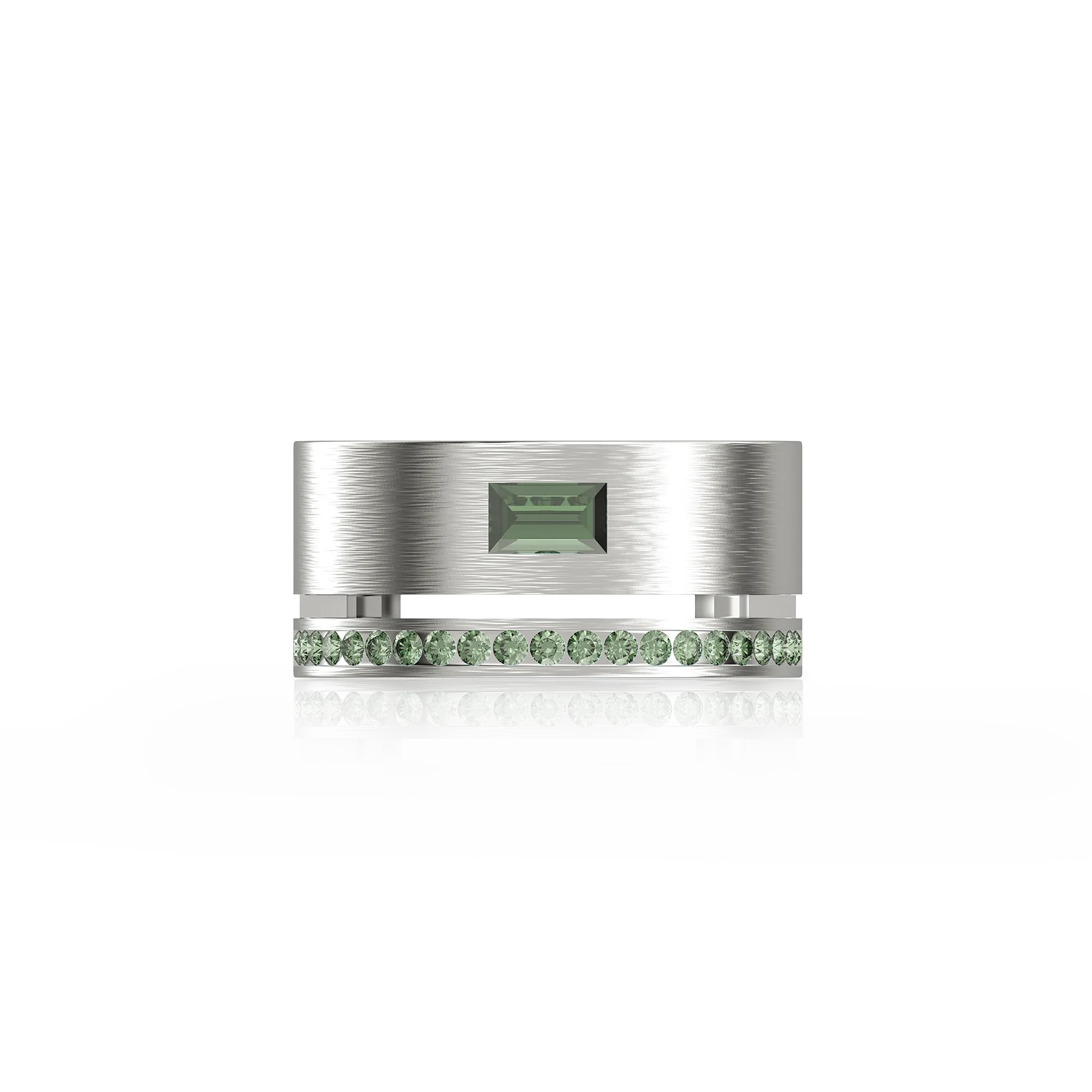 Timeless Gemstone Wide Band Ring