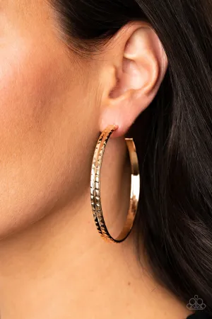 TREAD all About It- Gold Hoops