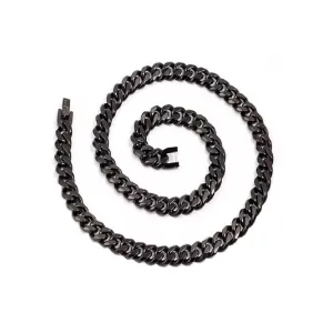 Unique & Co Black Stainless Steel Mens Necklace LAK-198