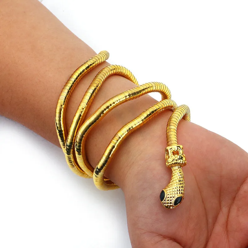 Unique Fashion Snake Shape Flexible Soft Metal Necklaces