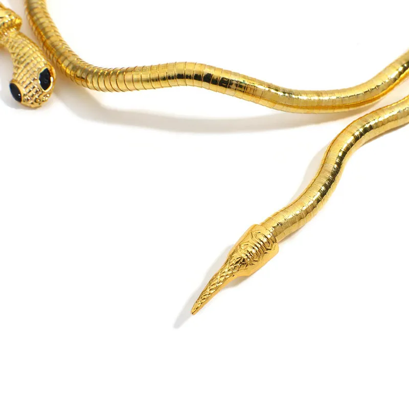 Unique Fashion Snake Shape Flexible Soft Metal Necklaces