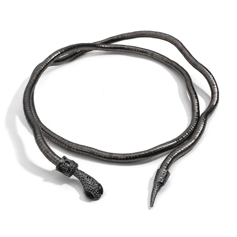 Unique Fashion Snake Shape Flexible Soft Metal Necklaces
